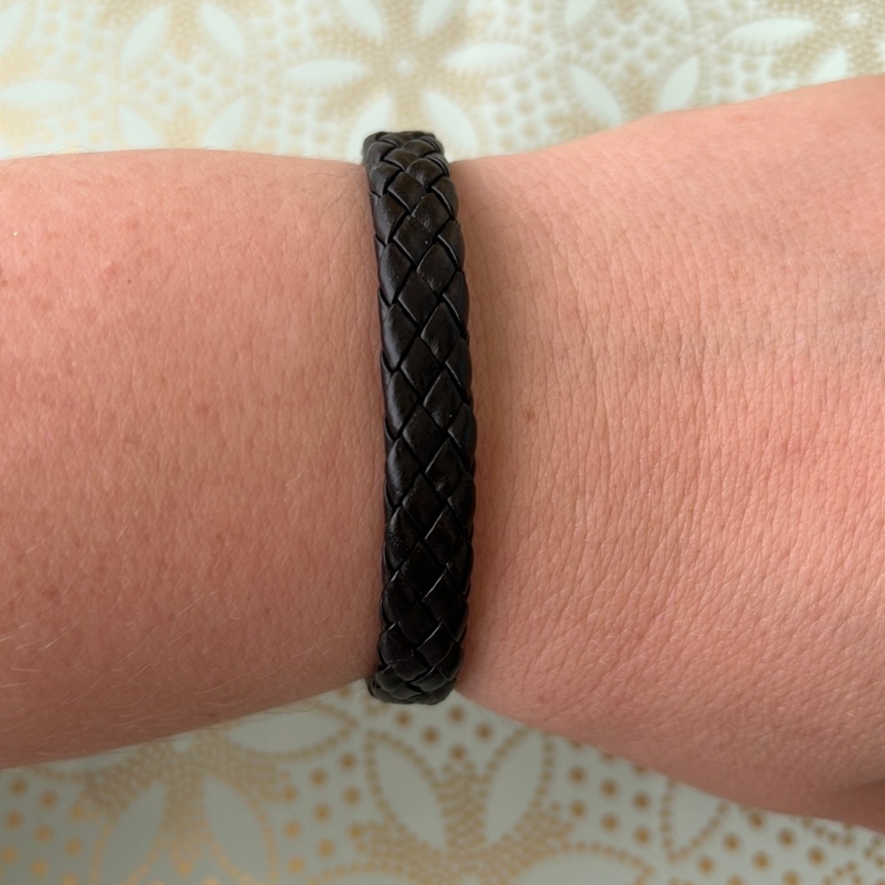 Hand Made Boho Leather Adjustable Bracelet.